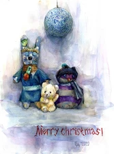 Original Painting Watercolor  Still-life 40x30 A3  Medium  Signed Toys Gift