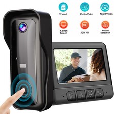 4.3" Video Doorbell Security Door Camera Screen Intercom Door Bell Night Vision