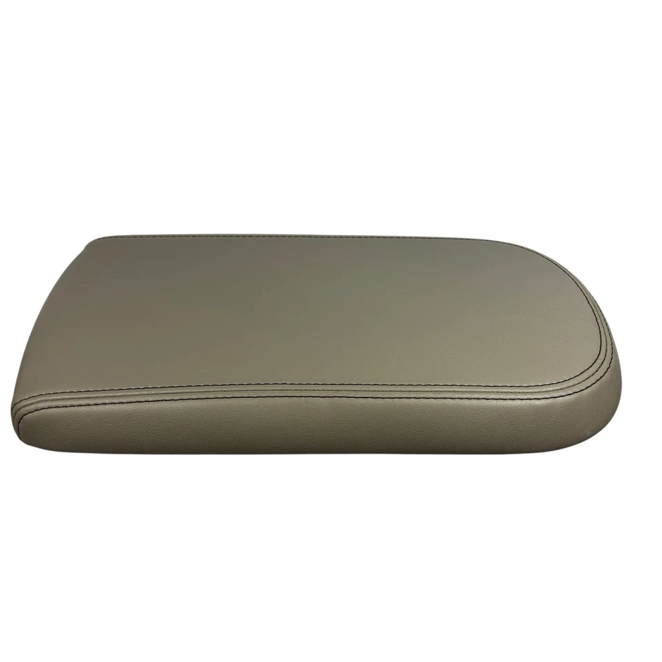 Cubierta de tapa reposabrazos de cuero beige Ford Taurus X OEM 08-09 Foto 3 de 4