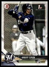 2018 Bowman Draft Arbert Cipion Milwaukee Brewers #BD-19