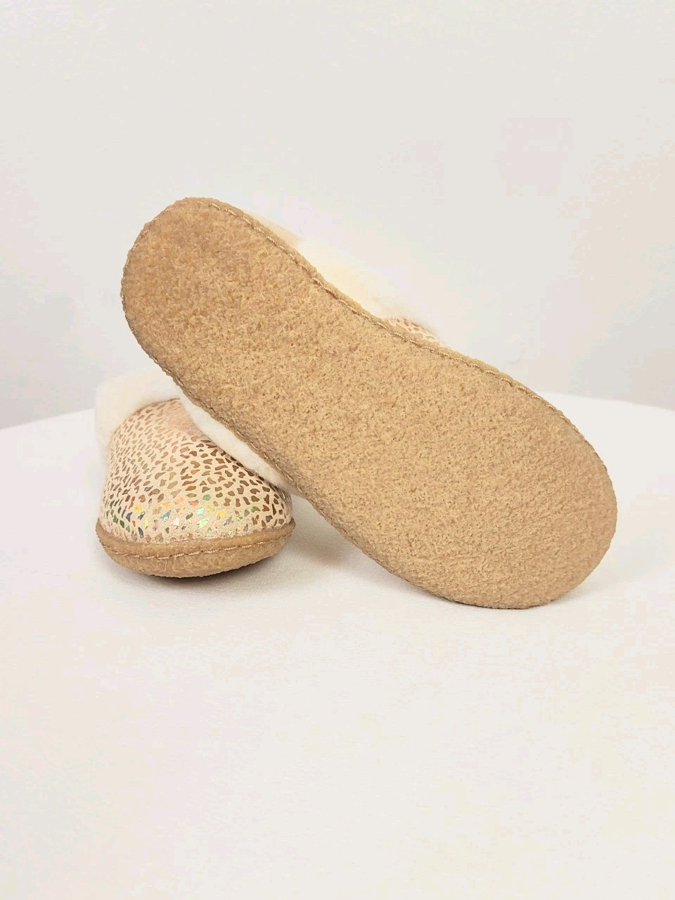 PANTOFOLA D’ORO Sorel Youth Nakisha Slide II ciabatte bambini taglia 1 scarpe bambina oro ceramica marrone