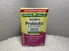 (1) 60ct Boxes Spring Valley Women's Probiotic Veg Caps 1 Billion CFU Exp. 10/25