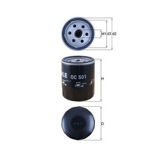 Knecht OC 501 Ölfilter für Alfa Romeo Audi Chrysler Citroën Dodge Fiat Ford Gmc