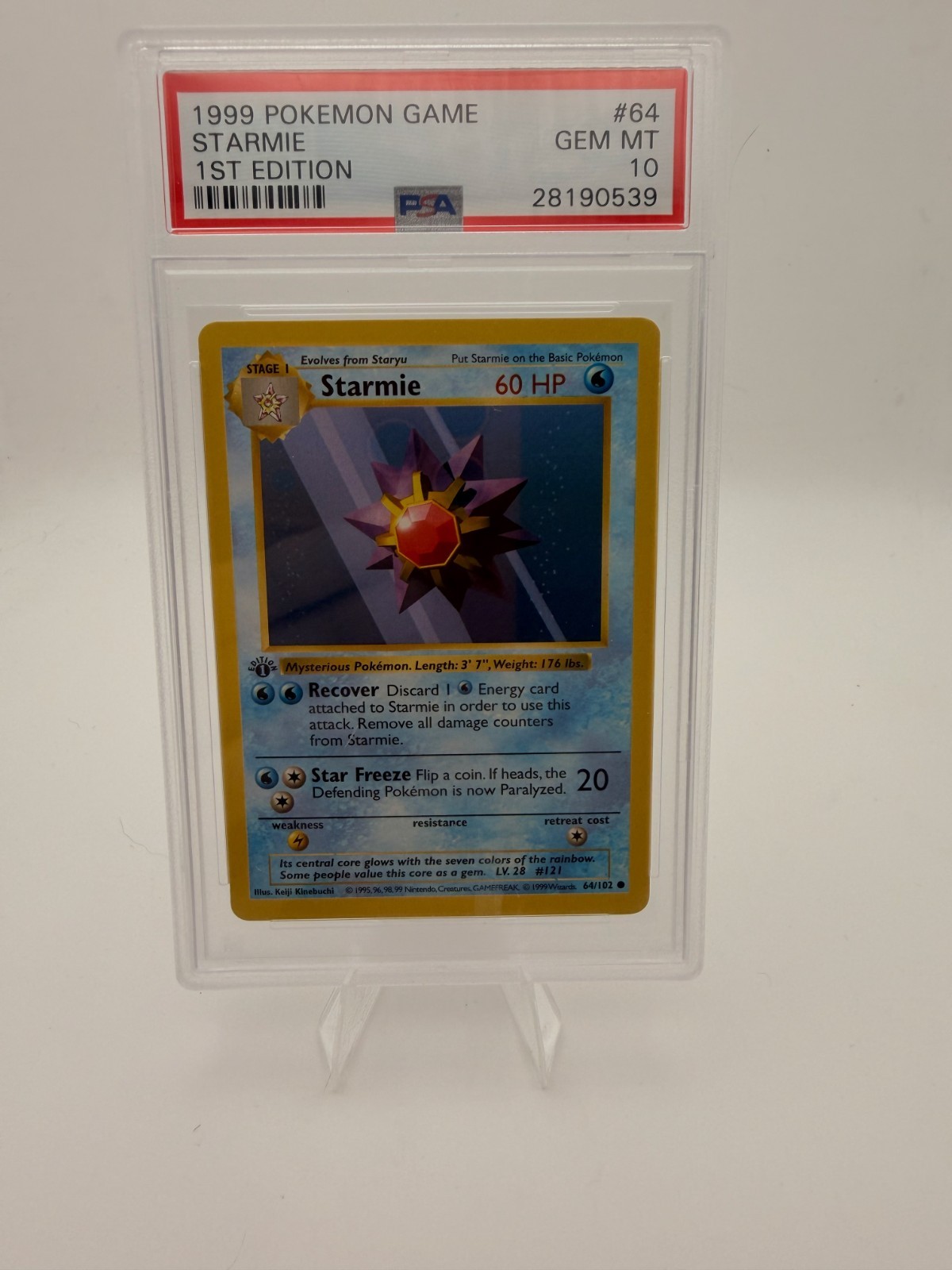 1999 POKEMON BASE SET 1ST EDITION #64 STARMIE PSA 10 view 1