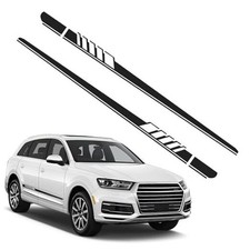 Car Side Skirt Stickers, Waterproof Side Skirt Stripe Stickers, 2 PCS Black