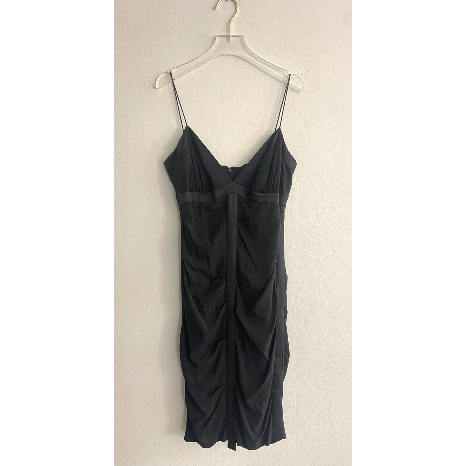 Nicole Miller Collection 2 Dress Y2K Silk Empire Waist Babydoll Goth Cocktail