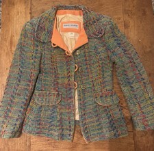 Giorgio Armani Vintage Tweed Jacket  Skirt Suit IT 42 Multicolor