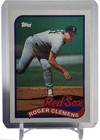 Roger Clemens 1989 Topps Boston Red Sox Card #450 W/Top Loader & ESS (Tracking)