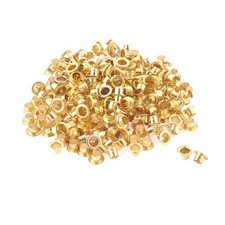 Metal Round Eyelet Grommet for Paper Clothes Shoes Gold Tone 250 Pcs