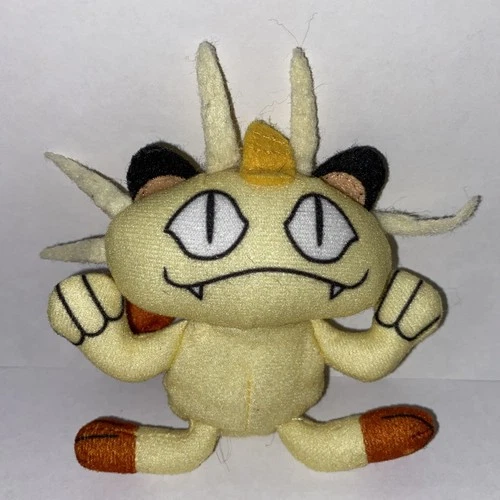 Vintage 1999 Nintendo Pokemon Meowth Plush Toy Burger King 