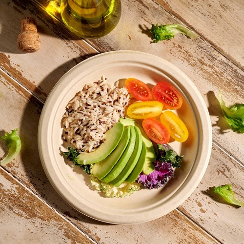 100% Compostable Paper Plates Heavy Duty - 100 Pack Biodegradable Disposable ... - Picture 4 of 7