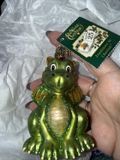 Old World Christmas Glass Blown Ornament for Christmas Tree, Little Dragon New