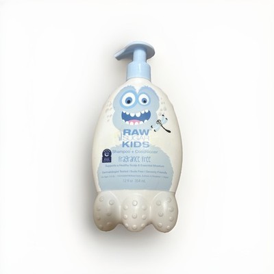Raw Sugar Kids Shampoo & Conditioner Fragrance Free  12 Oz