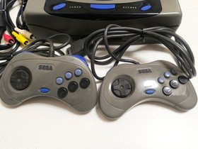 Sega Saturn HST-3210 Gray Console 2 Controllers Tested Japan