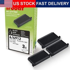 Replacement Ink Pads Stamp Refill 3 Pack Black Fits 4911 4912 4913 4915 Office