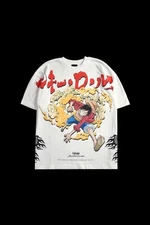 Civil Regime - Luffy’s Rise Oversized Tee in Butter – 2XL – One Piece Shirt