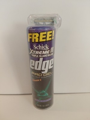 Edge Pro Gel Shave Gel W/ SCHICK Xtreme 3 Triple Blade Razor