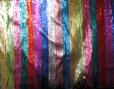 Multicolor Metallic Fabric By the Yard 40" Wide
