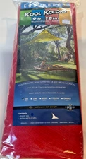 Kool Kolors Triangle Shade Canopy with ropes - Red  9ft by 10ft
