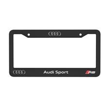 Audi Stainless Steel 2 Pack Waterproof License Plate Frame Black