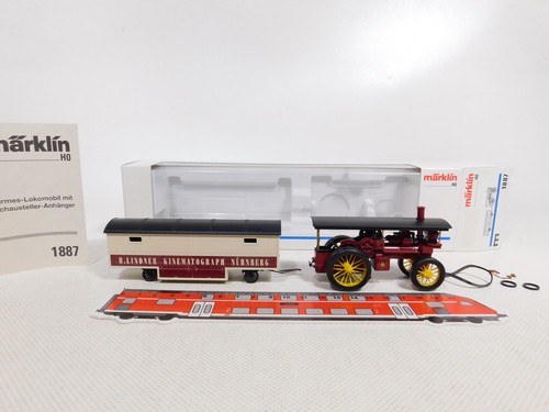 DQ133-1# Märklin Mhi H0 1:87 1887 Kirmes-Lokomobil con Rimorchio Lindner Mint +