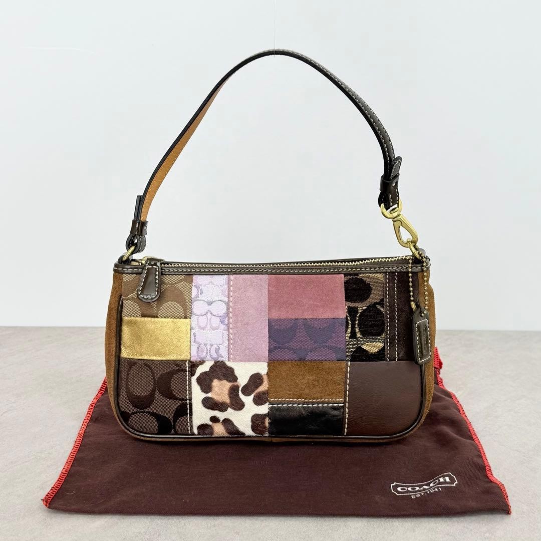 Coach Patchwork Mini Demi Pouch Rare Multi-Color … - image 9