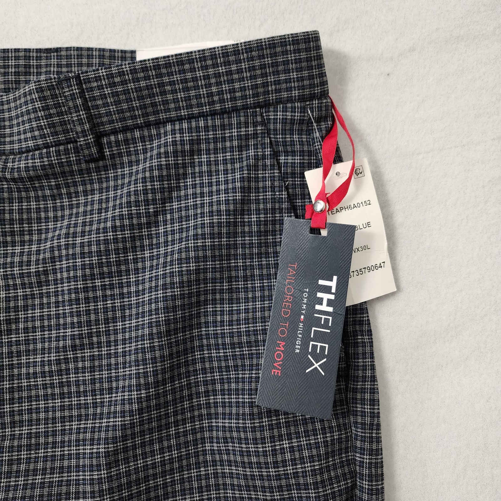Tommy Hilfiger TH Flex Performance Pants Mens 38x30 Blue Modern Stretch Plaid thumbnail 3