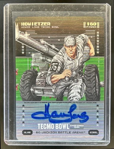 2026 Bo Jackson Battle Arena Howie Long Steel Tecmo Bowl Auto Autograph