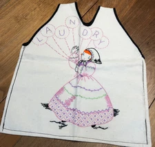 Vintage Handmade Embroidered Laundry Bag