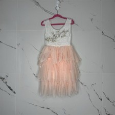 American Princess Girls' Ivory Flower Girl Dress Size 7 Wedding Party