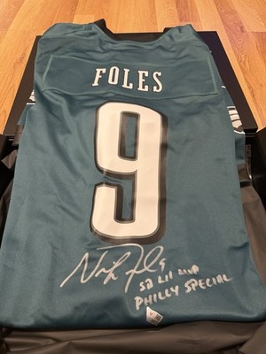 Nick Foles  Super Bowl MVP Philly Special Inscription  Signed Jersey Eagles