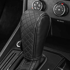 Leather Car Gear Shift Knob Cover, Anti-Slip Breathable Gear Stick Shift Knob Co