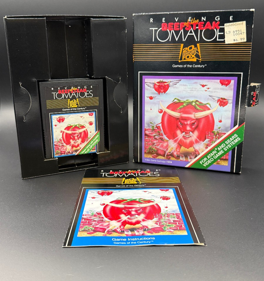 Revenge of the Beefsteak Tomatoes - Box, Manual, Game, Game Case ATARI 2600 1982