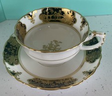 Tuscan bone china  cup & saucer set. Gold Pagodas