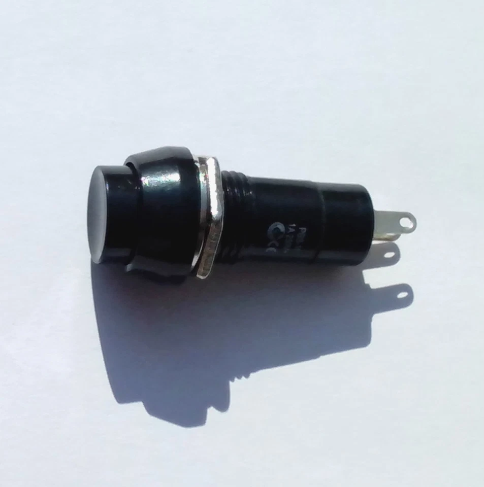 INTERRUTTORE A PULSANTE 1A 250VAC COLORE NERO