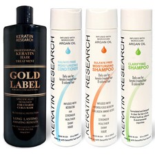 Keratin Research Tratamiento Alisar de Keratina Chocolate Gold Label 240ml Set