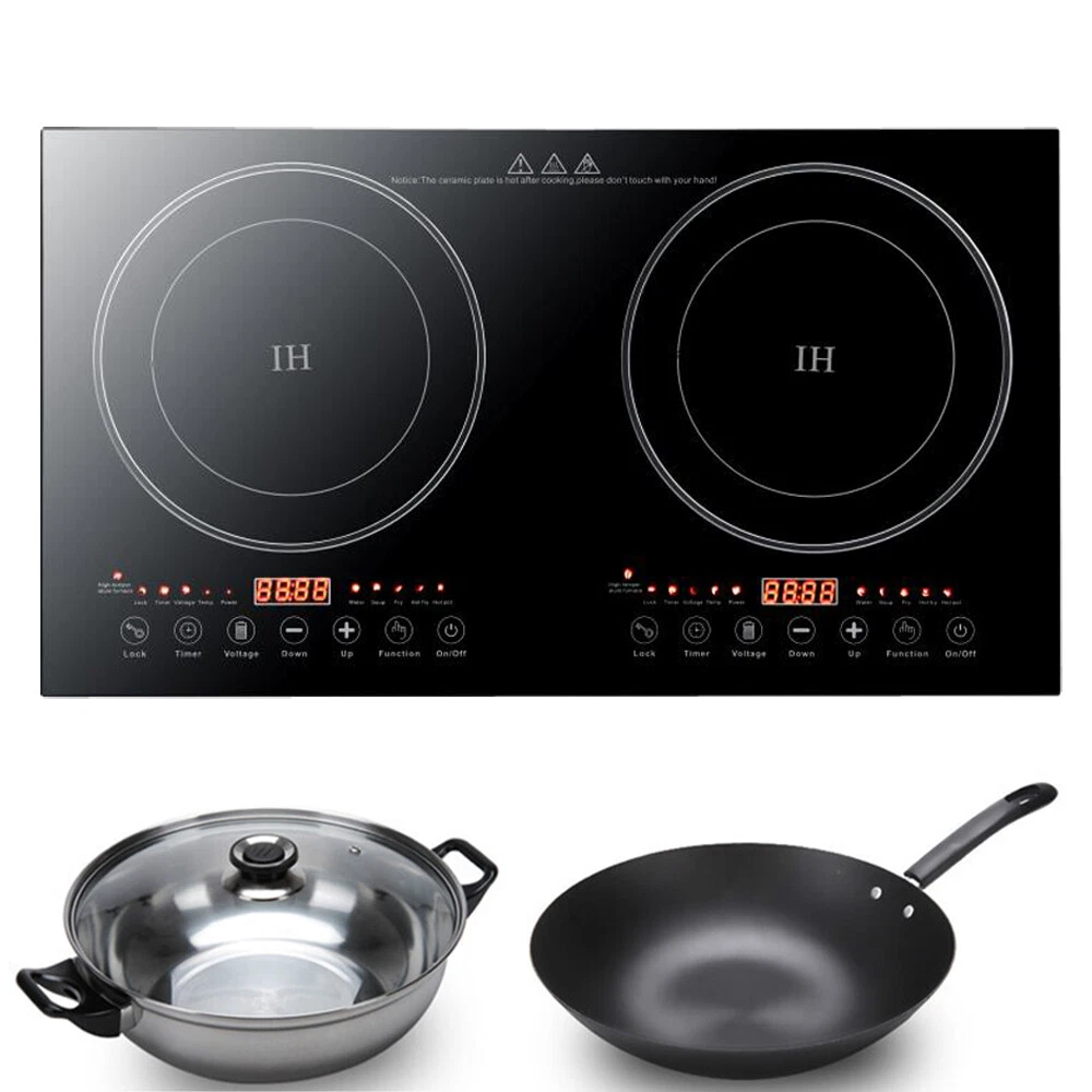 26.77Inch 2400W Induction Cooktop Countertop Dual Cooker Burner Stove Hot Plate