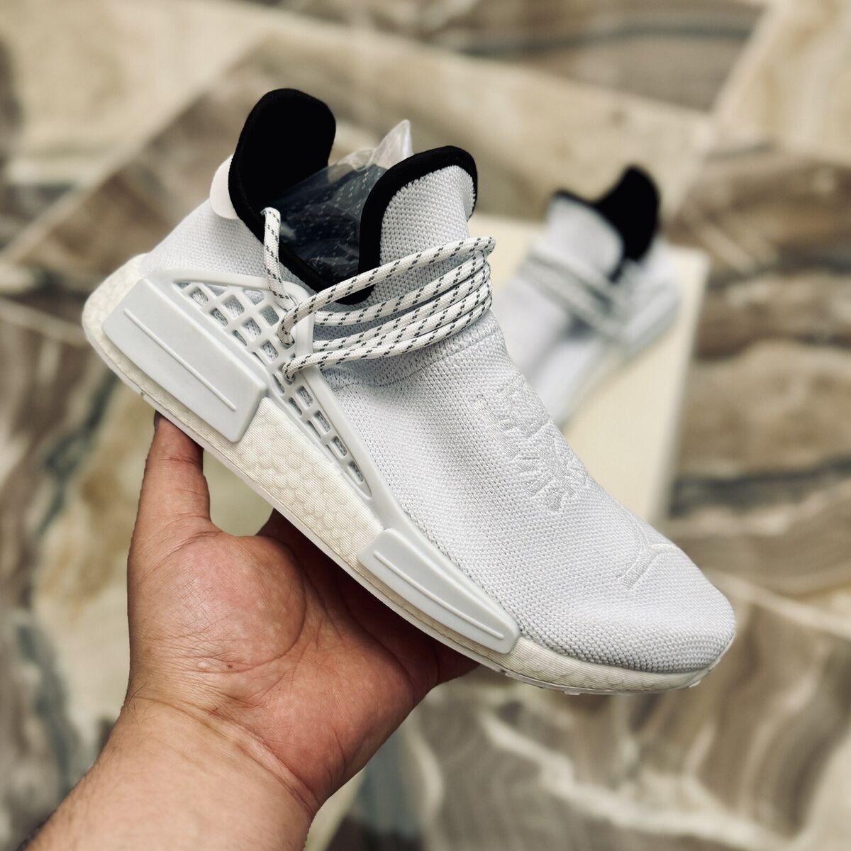Adidas NMD Human Race x Pharrell White - UK Size 8 | eBay Adidas NMD Human Race x Pharrell White - UK Size 8 | eBay