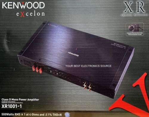 NEW KENWOOD XR1001-1 XR Series, 2-ohm Stable, Monoblock Amplifier w/ Bass Knob - Picture 1 of 1