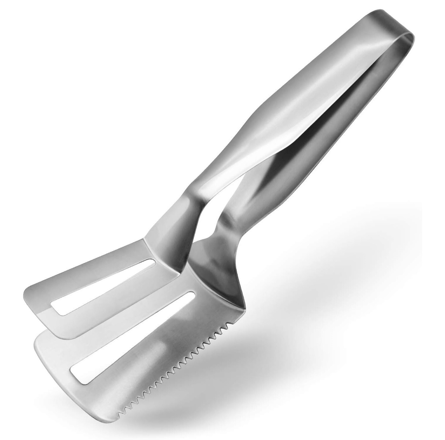Щипцы-лопаточки 10-дюймовый зажим для стейка из нержавеющей стали 304 с двойными прорезями 1472 2790₽