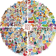 200Pcs Kids Stickers Pack Princess Stickers Cute Cartoon Characters Deals Movie