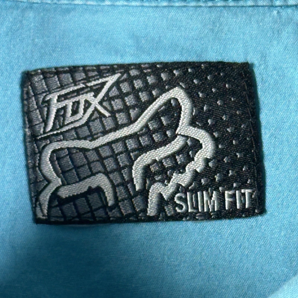 Fox Racing Long Sleeve Shirt Men’s Large Slim Fit Pockets Button up Preppy - Image 4 of 4