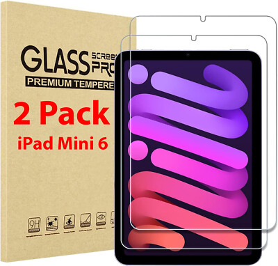 2 Pack Tempered Glass Screen Protector For iPad Mini 4 5 6 4th / 5th Gen 6th Gen