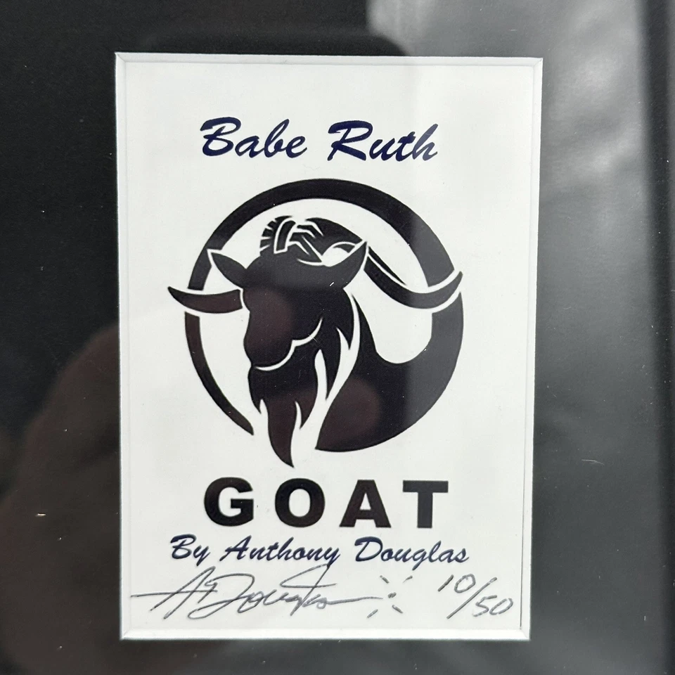 Babe Ruth Yankees GOAT Framed Art Print Limited 10/50 By Anthony Douglas - Image 4 of 4