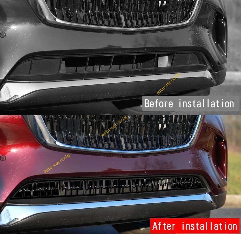 2PCS For 2024-2025 Mazda CX-90 Black ABS Front Bottom Bumper