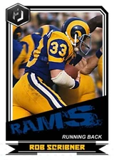 ACEO ROB SCRIBNER LOS ANGELES RAMS CUSTOM HAND MADE ART CARD