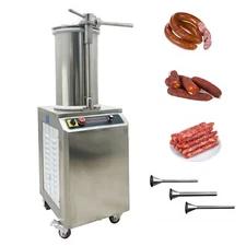 110V Hydraulic Automatic Sausage Filling Machine 26L Sausage Stuffer Maker
