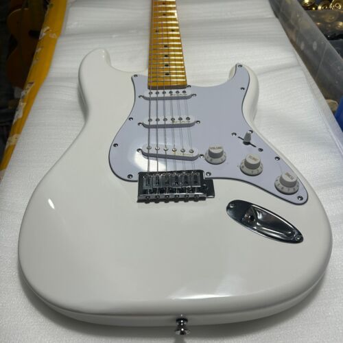 ST Electric Guitar White Color Maple Fretboard Mahogany Body 6 Strings In Stock - Bild 4 von 7