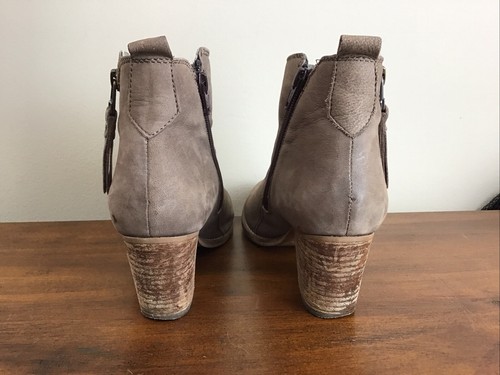 Dune London Suede Women's Zip Ankle Heel Boots Tan Beige Brown Size 38 Sz 7.5-8 - 第 3/14 張圖片