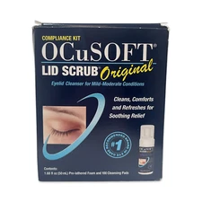 OCuSOFT Lid Scrub Original Compliance Kit 50ml Foam + 100 Cleansing Pads Ex11/25